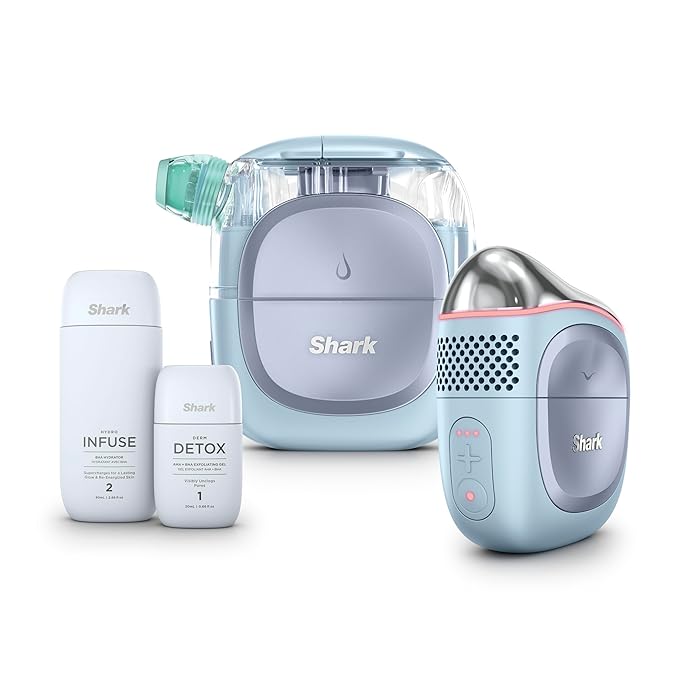 Shark FacialPro Glow at-Home Hydro-Powered Facial System with DePuffi Hot & Cold Therapy